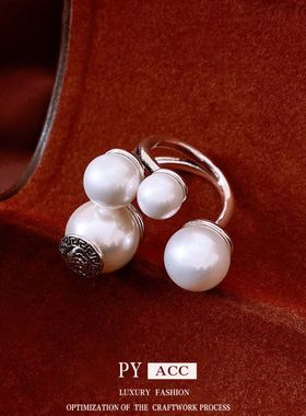 高级感小众圆形简约食指戒戒指