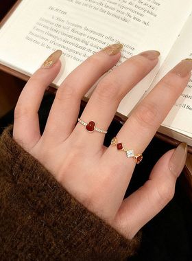 手饰电镀戒指真金高级感个性中国