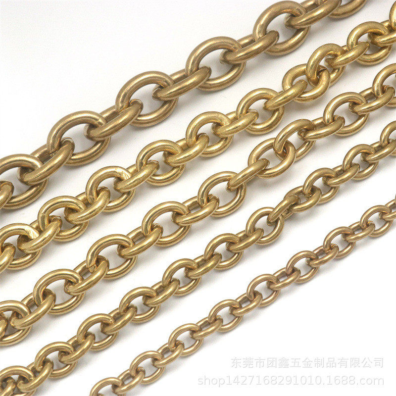 纯铜链条钥匙链包包带链黄铜财布链diy随身复古手链裤链五金配件,淘宝优惠券,粉丝福利购,淘宝优惠卷