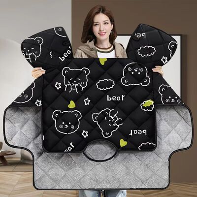 电动车挡风被冬季加绒加厚加大电瓶摩托车防水保暖罩冬天电车防风