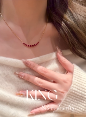 永恒微笑 | king银饰珠宝微笑莫桑钻许妍同款女时尚百搭纯银项链