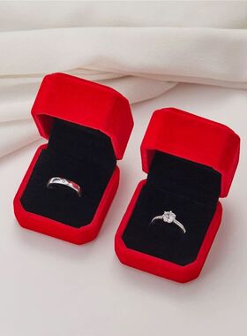 高级感一克拉仿真情侣钻戒