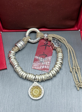 足银999纯手工盘缠手链男女款复古做旧个性时尚百搭情侣礼物