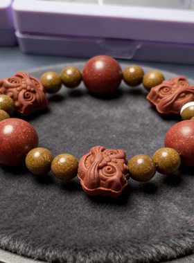 新品红玫瑰合香珠醒狮手串国风穿搭汉服搭档天然草本合香清凉安神