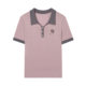 Fengzhu A'nan ສີກົງກັນຂ້າມ Polo collar lyocell ເສື້ອຍືດແຂນສັ້ນຜູ້ຍິງຍອດນິຍົມປີ 2026 ໃໝ່ໆ