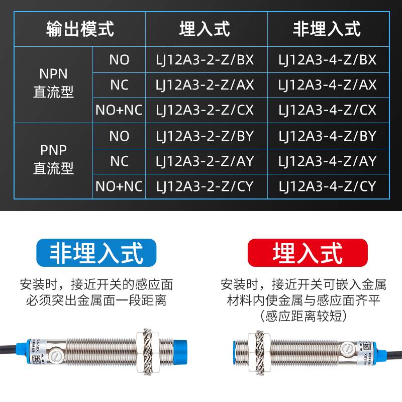 沪工电容式接近开关M12/M18/M30传感器检测物塑料/金属/液体/饲料