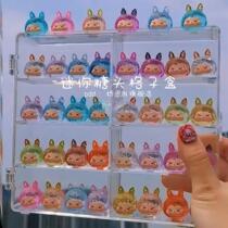 Cute Grain Containing Jar Fruit Cute Grain Photo Frame Display Case Mini Sugar Head Containing box Sub-grid with lid anti-dust play