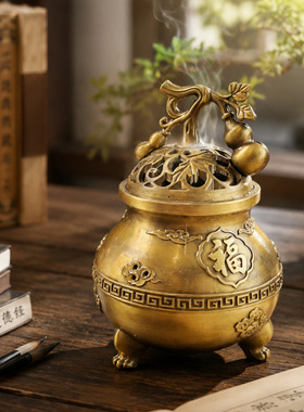 古风镂空葫芦纳福吉祥香薰炉