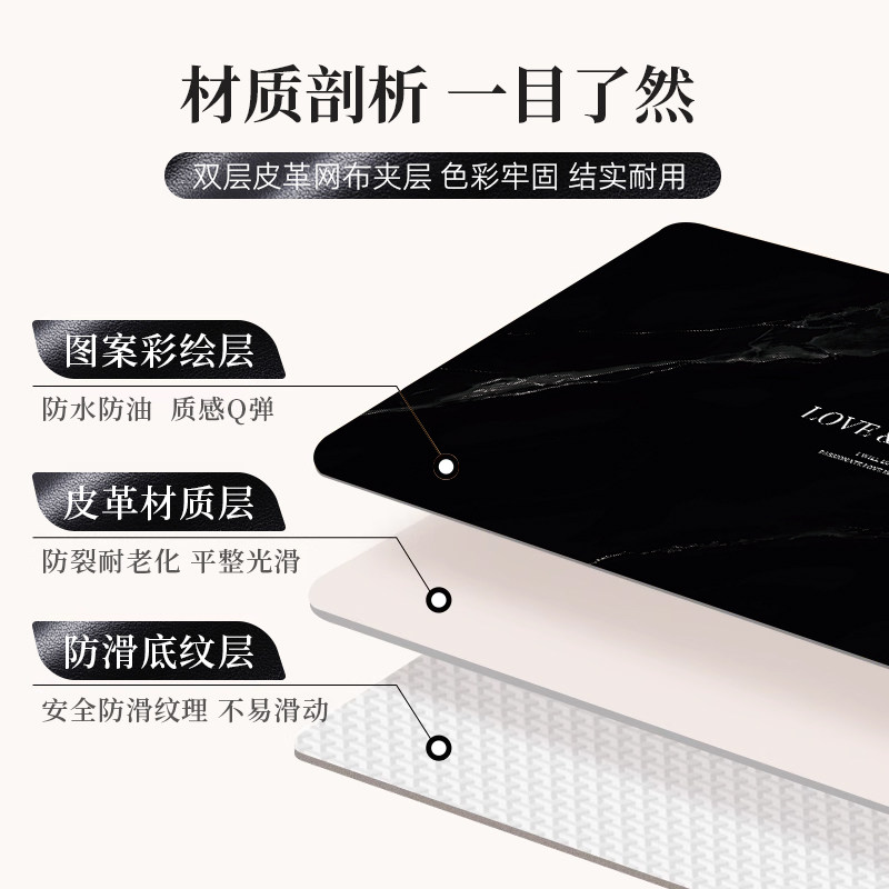 仿大理石纹茶几垫轻奢高级感皮革北欧桌布防水防油免洗防烫餐桌垫,淘宝优惠券,粉丝福利购,淘宝优惠卷