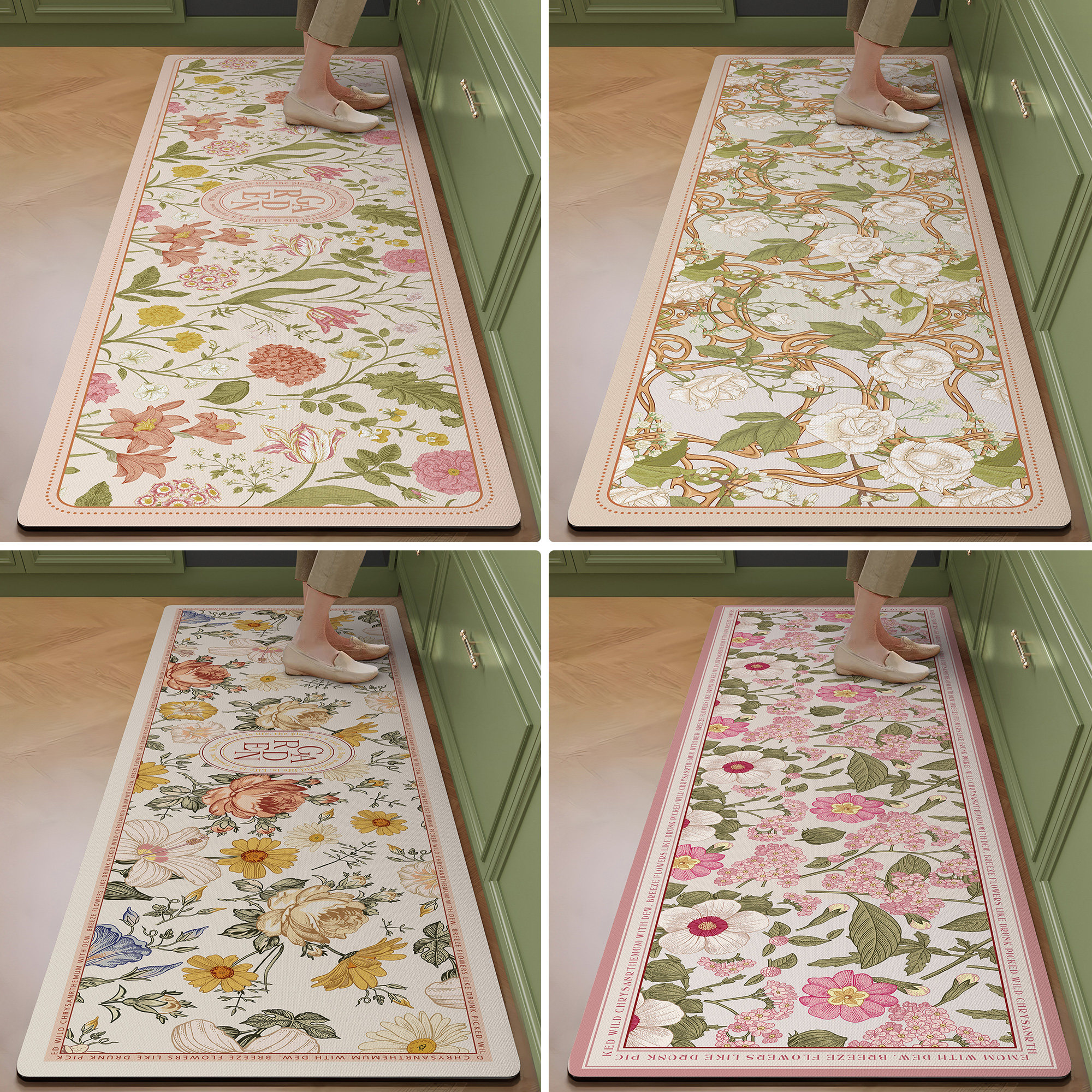 American diatom kitchen floor mats are non-slip, wipeable and washable