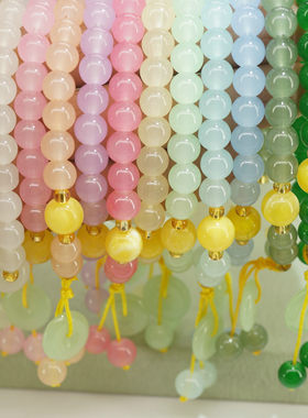 玻璃材质手串仿玉学生党简约手链