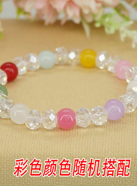 弹力绳珠手工民族风水晶 义乌饰品混批旅游饰品店货源