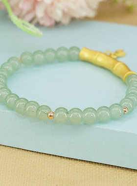 新款时尚仿玉手串女新款民族风合金竹节手链气质手饰义乌混批