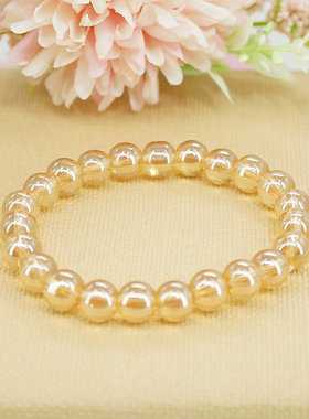 新款时尚石榴金玻璃手链A女单圈民族风礼品地摊夜市女款饰品