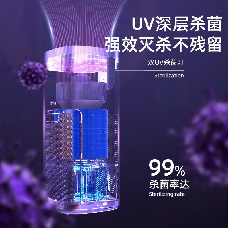 大宇无雾加湿器家用卧室孕妇婴儿大容量空气净化一体二合一蒸发式,淘宝优惠券,粉丝福利购,淘宝优惠卷