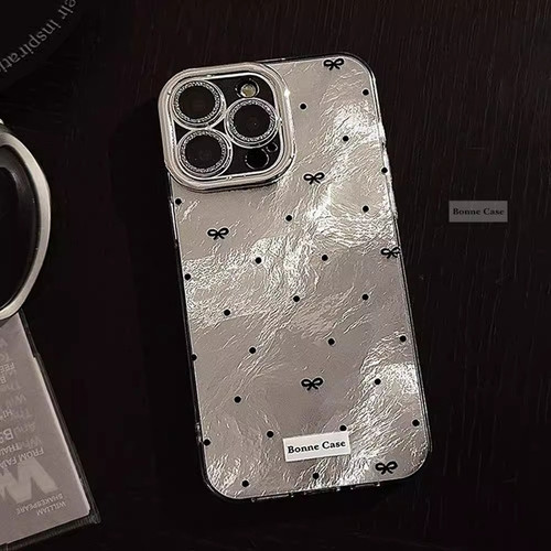 ins高级感银蝴蝶结适用于荣耀300pro/200/100/90gt/60手机壳v40/x40/x60i+畅玩50创意magic7女play7T精冰IMD - 图0