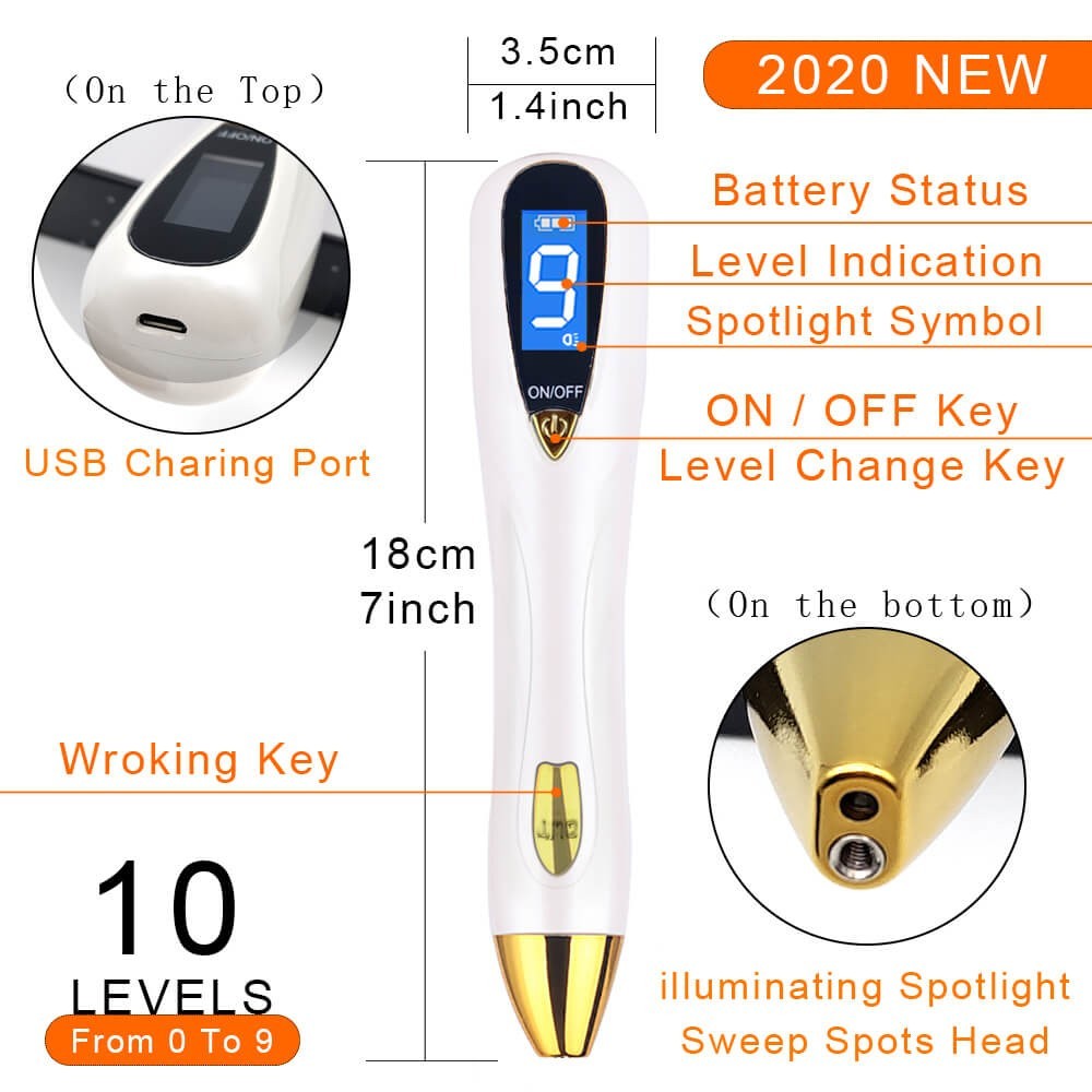 Mole Removal Pen Wart Plasma Remover Tool Laser Beauty Skin-图1