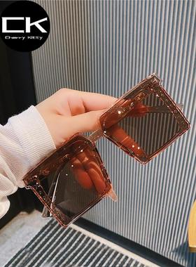 Cherry Kitty韩国轻奢大框方形墨镜女显脸小偏光眼镜街拍太阳镜男