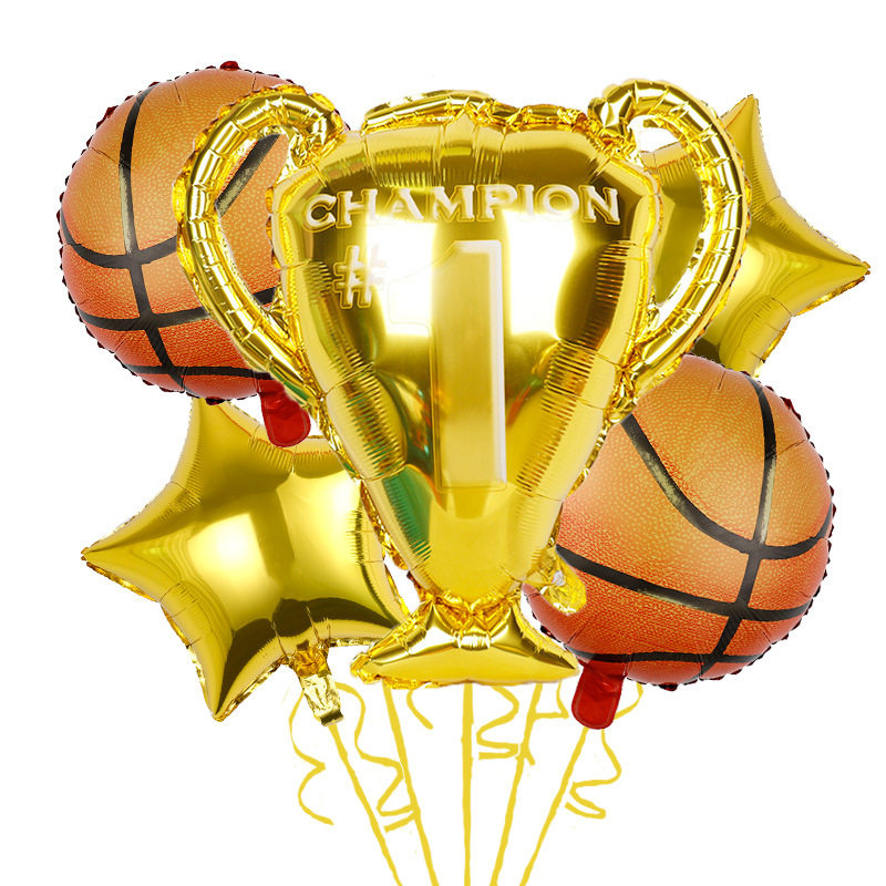 金色奖杯气球套装足球蓝球排球运动主题派对庆祝生日装饰布置气球,淘宝优惠券,粉丝福利购,淘宝优惠卷
