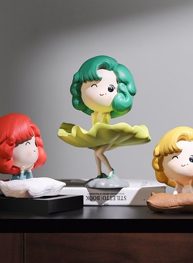 速发简约创意居丽莲梦露小摆玛家件客厅酒柜电视柜桌面人物装饰品