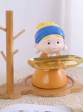 速发客户门珍鞋柜收纳玄关入厅装饰品摆件戴口珠耳环少乔迁礼物