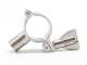 304 stainless steel pipe clamp bracket with outer wire thread G1/2 precision casting water pipe clamp hose hose clamp clamp buckle