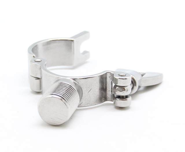 304 stainless steel pipe clamp bracket with outer wire thread G1/2 precision casting water pipe clamp hose hose clamp clamp buckle