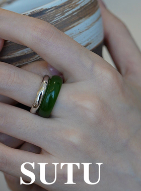 sutu女925银复古轻奢新中式戒指