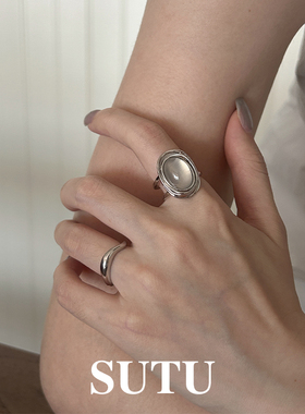 素图女925银轻奢简约开口戒指