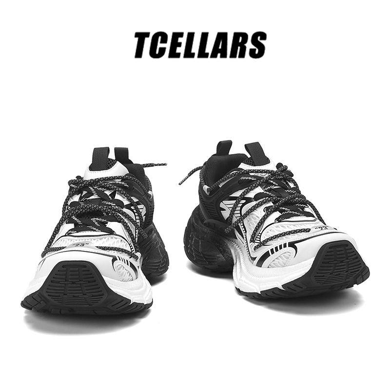TCELLARSTCELLARS男鞋2025春秋款老爹鞋男厚底增高休闲鞋子运动鞋