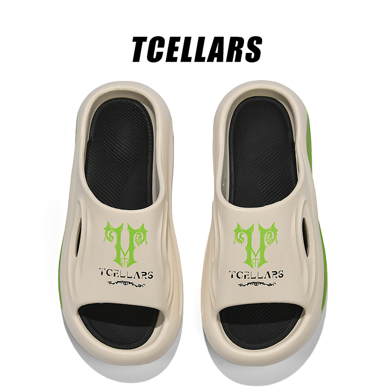 TCELLARS一字拖夏季新品轻氧回弹氧气鞋厚底舒适拖鞋男拖鞋踩屎感
