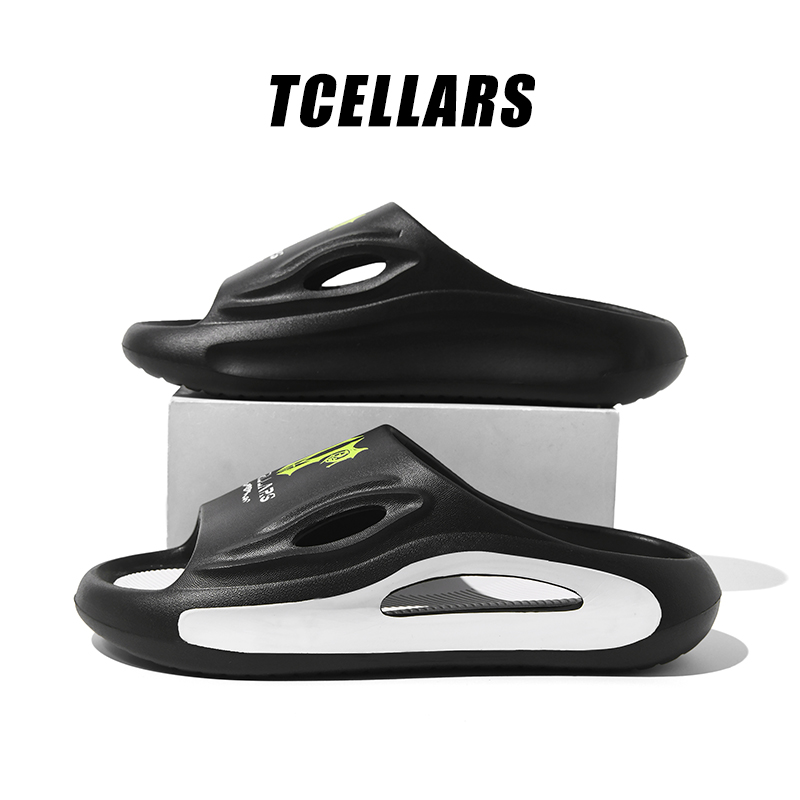 TCELLARS一字拖夏季新品轻氧回弹氧气鞋厚底舒适拖鞋男拖鞋踩屎感