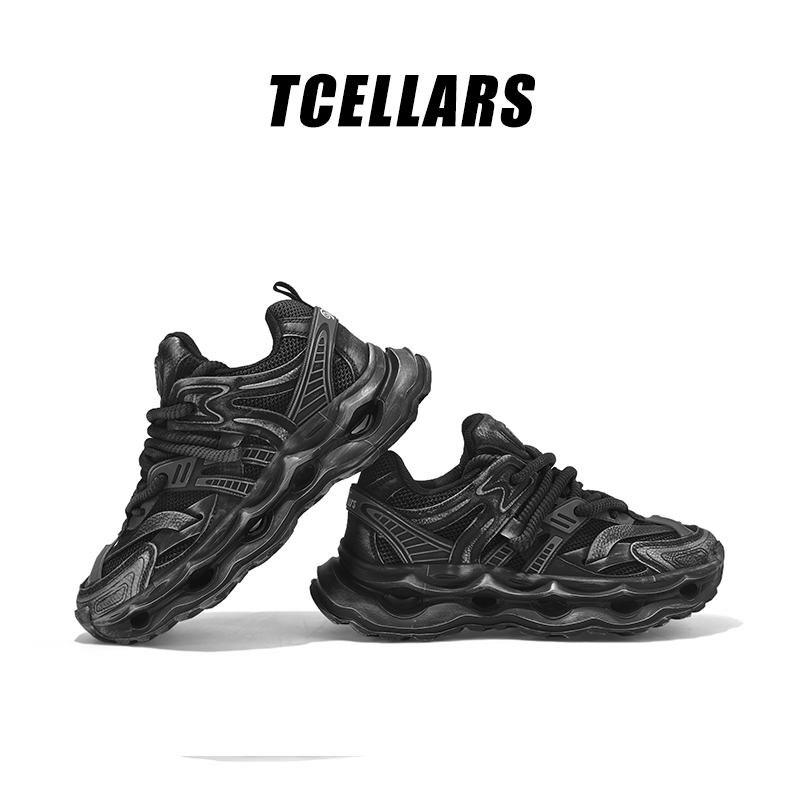 TCELLARS老爹鞋百搭复古做旧脏脏鞋2025春秋款休闲鞋子增高运动鞋