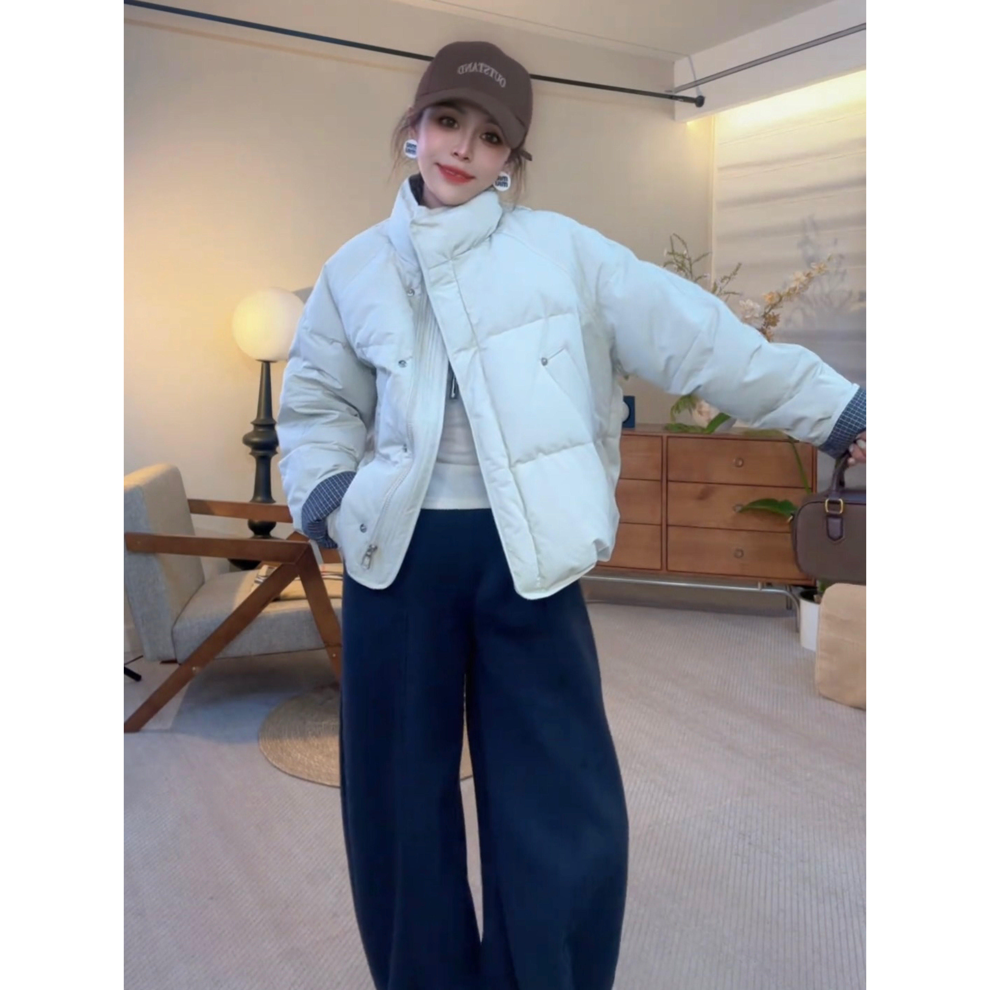 韩系时尚减龄短款棉衣棉服女冬季立领面包服小个子拼接棉袄厚外套,淘宝优惠券,粉丝福利购,淘宝优惠卷