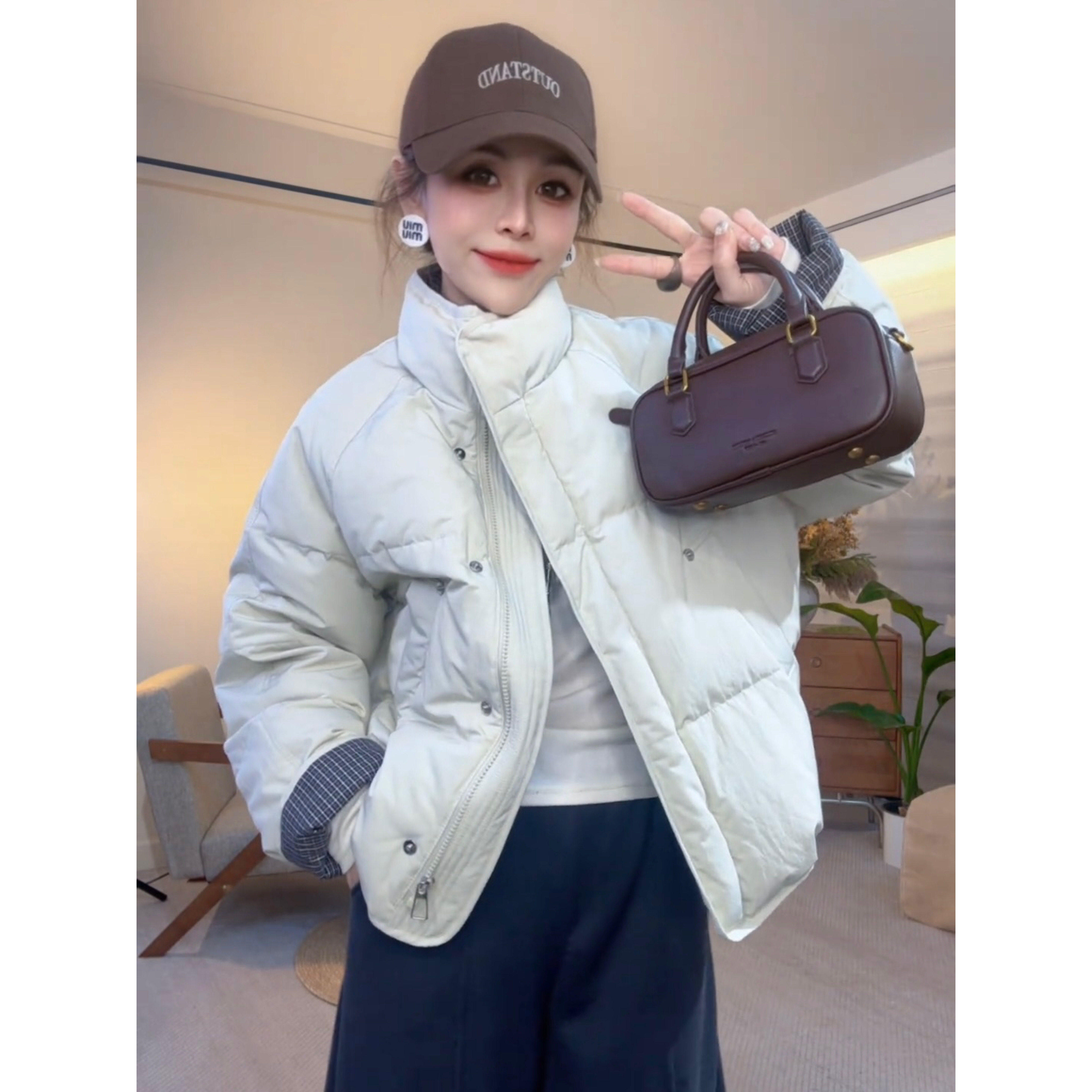 韩系时尚减龄短款棉衣棉服女冬季立领面包服小个子拼接棉袄厚外套,淘宝优惠券,粉丝福利购,淘宝优惠卷