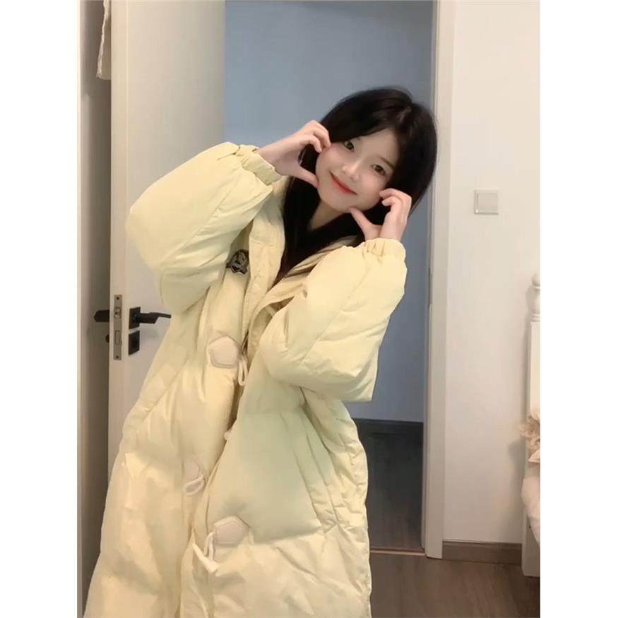 2025新款小个子韩系棉衣棉服女中长款牛角扣棉袄学院风加厚外套冬,淘宝优惠券,粉丝福利购,淘宝优惠卷