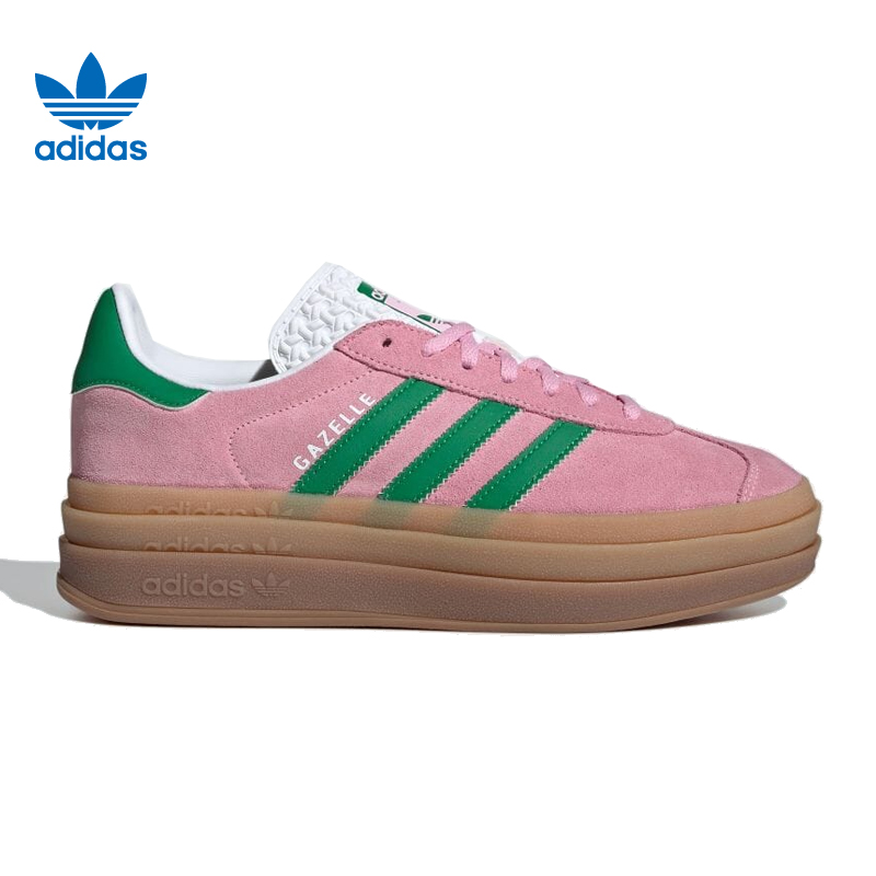 adidas阿迪达斯三叶草夏季女鞋GAZELLE BOLD运动鞋休闲鞋IE0420 - 图0