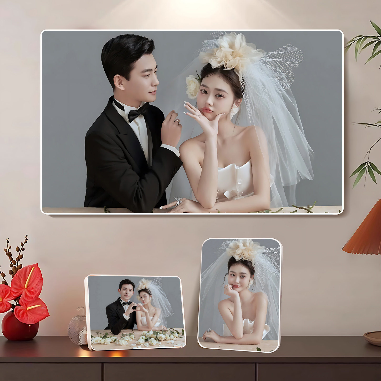 相框摆台定制洗照片做成水晶婚纱照挂墙相片打印加相册制作全家福,淘宝优惠券,粉丝福利购,淘宝优惠卷