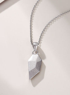 项链小众许愿石爱心磁吸闺蜜项链男女学生拼接吊坠is爱心磁铁