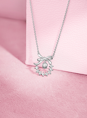 周六福项链女铃兰花园链坠S925银高级感轻奢小众送女友节日礼物