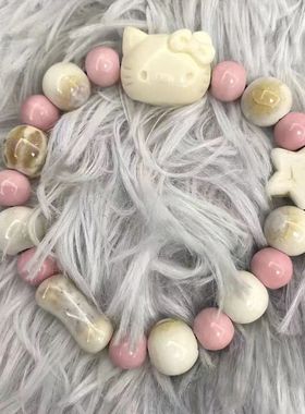 新款可爱手链猫咪中式百搭可爱少女款学生手串高颜值闺蜜礼物