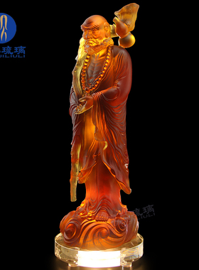 观己琉璃达摩祖师摆件禅宗佛像