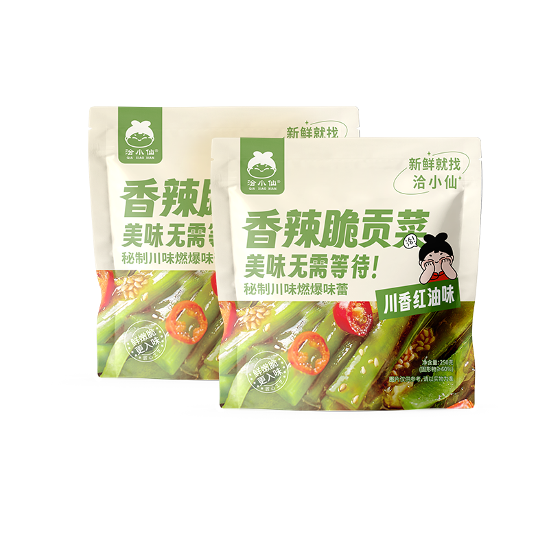 【交个朋友】洽小仙香辣脆贡菜冷吃嘎嘣脆下饭菜椒麻贡菜开袋即食