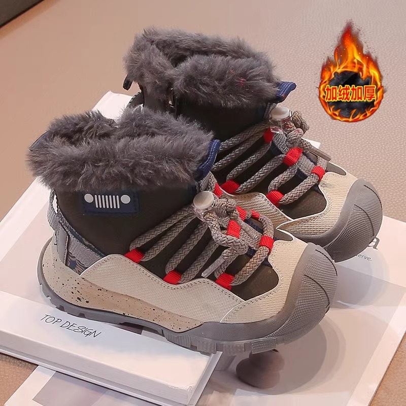 女童鞋加厚棉鞋儿童加绒洋气短靴2026新款雪地靴防滑耐磨加绒鞋子,淘宝优惠券,粉丝福利购,淘宝优惠卷