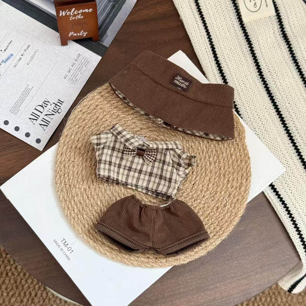 10cm娃衣套装背带裤十厘米15cm棉花娃娃衣服玩偶公仔换装着替可爱,淘宝优惠券,粉丝福利购,淘宝优惠卷