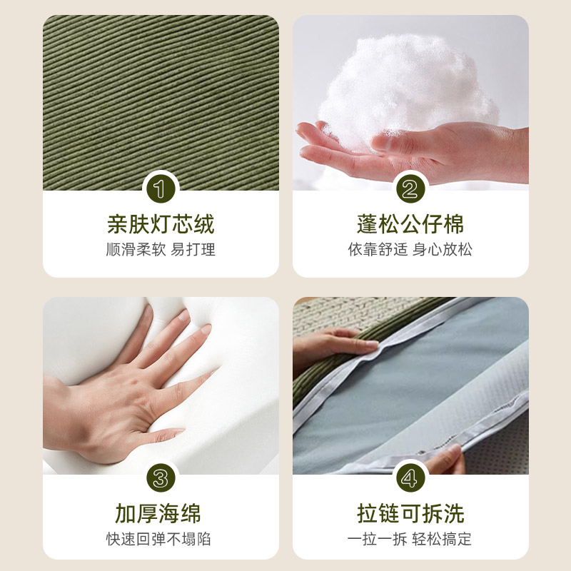 人类狗窝可躺可睡卧室折叠沙发床阳台单人榻榻米休闲躺椅懒人沙发 - 图1