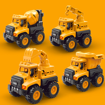 Child Excavator Digging Earth Crane Stir Tipping Bucket Car Engineering Car Simulation Model Boy Inertia Toy Small Car