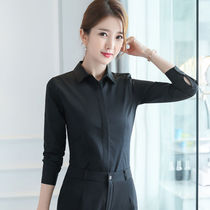 Warm Lining Woman Plus Suede Thickened Autumn Winter Long Sleeve Professional inside lap 2023 black and white blue slapped undershirt woman