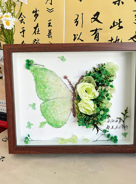 水晶蝴蝶DIY装饰画相框材料包