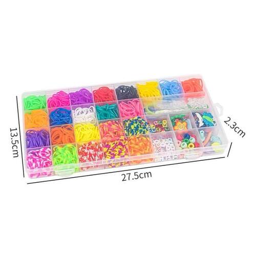 1 Box Rubber Loom Bands Elastic Band for DIY Bracelet Set - 图0